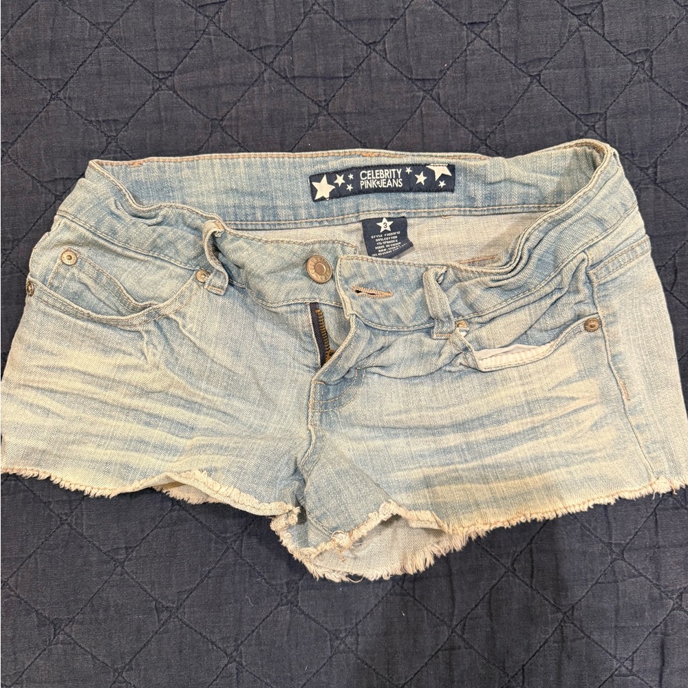 Celebrity Pink Women's Faded Blue Jean Shorts